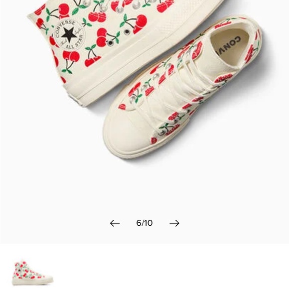 Converse Cherry Print High-Top Sneakers - Picture 5 of 11